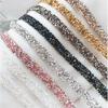 Hot Fix Rhinestone Ironing Chain DIY Clothing Shoes Bag Ironing Sewing Jewelry Accessories Gemstone Trim Belt Diamond Glue 1Yard