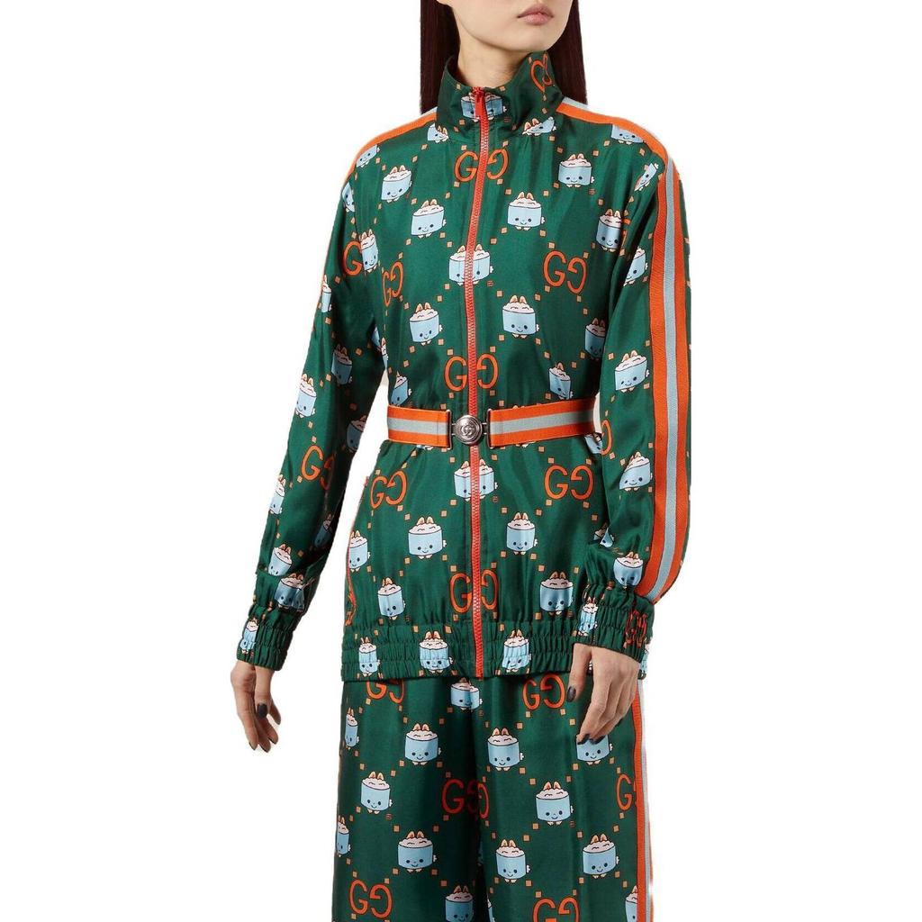 GUCCI Long Sleeved Dress Women's Green 735085-XJFBV-3343