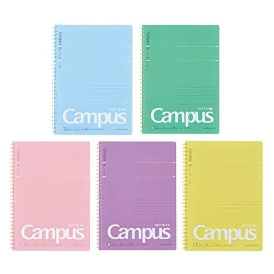 KOKUYO Campus Soft Ring Notebook Dot B Rule 40 Sheets B5 Set 5 S-S111BTX5CSET
