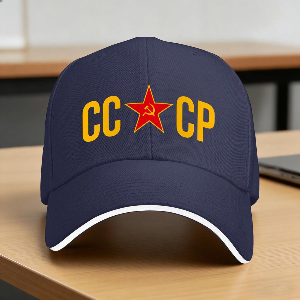 Cccp, Star, Hammer And Sickle Sun Baseball Cap Summer Male  Design Trucker Hat High Quality Retro Running Hippie Snapback Cap