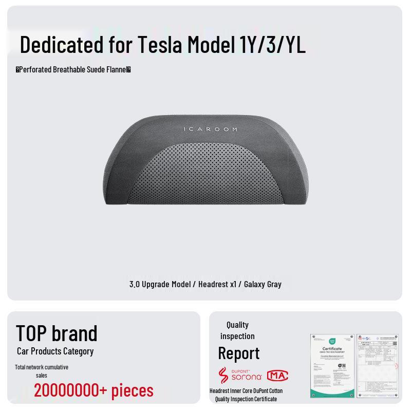 Tesla Model 3/Y/YL Headrest & Lumbar Support Neck Pillow