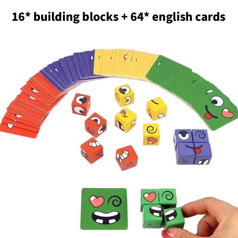 

Classic Childrens Rubiks Cube Interactive Puzzle Toy With Expressive Face Blocks For Parentchild Play No Bell