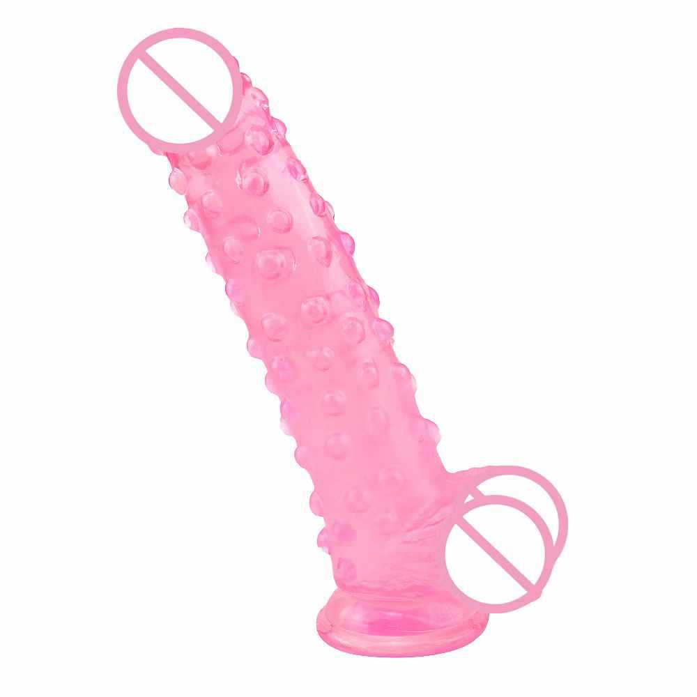 Coarse Dildo Female Masturbator Granule Massage Soft Dildo Adult Sex Toy