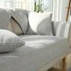 Sofa Cushion Four Seasons Universal Fabric Non-Slip Winter Cotton and Linen Mat Nordic Solid Wood All-Inclusive Cover Towel Backrest