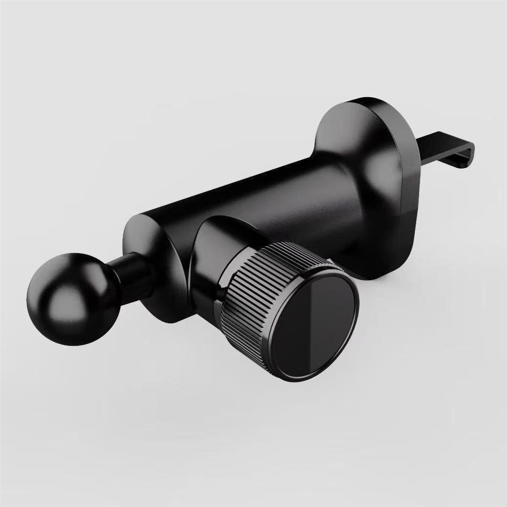 

High-Quality Metal Car Phone Holder with 17mm Knob-Type Ball Head & Extended Air Vent Base чёрный