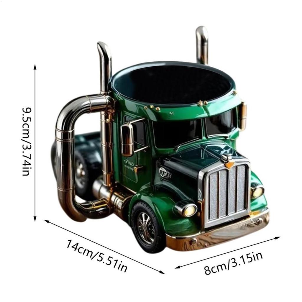 Truck Coffee Mug Creative Semi-Trailer-Shaped Beer Cups Traveling Coffee Cups Ice Milk Cups for Tea Juice Milk Latte Hot