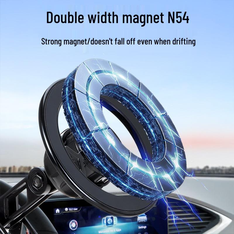 2026 Magnetic Car Phone Holder: Vacuum Suction, Three-Axis Folding, Universal Navigation Bracket