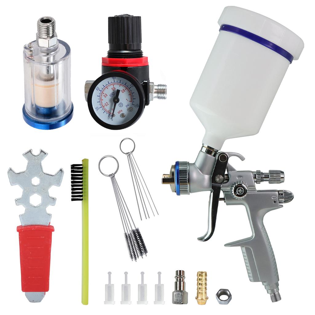 1.3mm 600CC Air Spray Paint Gun HVLP Gravity Feed Spray Gun Paint Sprayer for Walls Automotive Home Improvemen, High Atomization