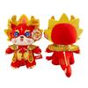 Drachenjahr Glücksbringer Plüschtier Chinesischer Drache Geschenkboxpuppe mit individuellem Logo 28 cm Höhe