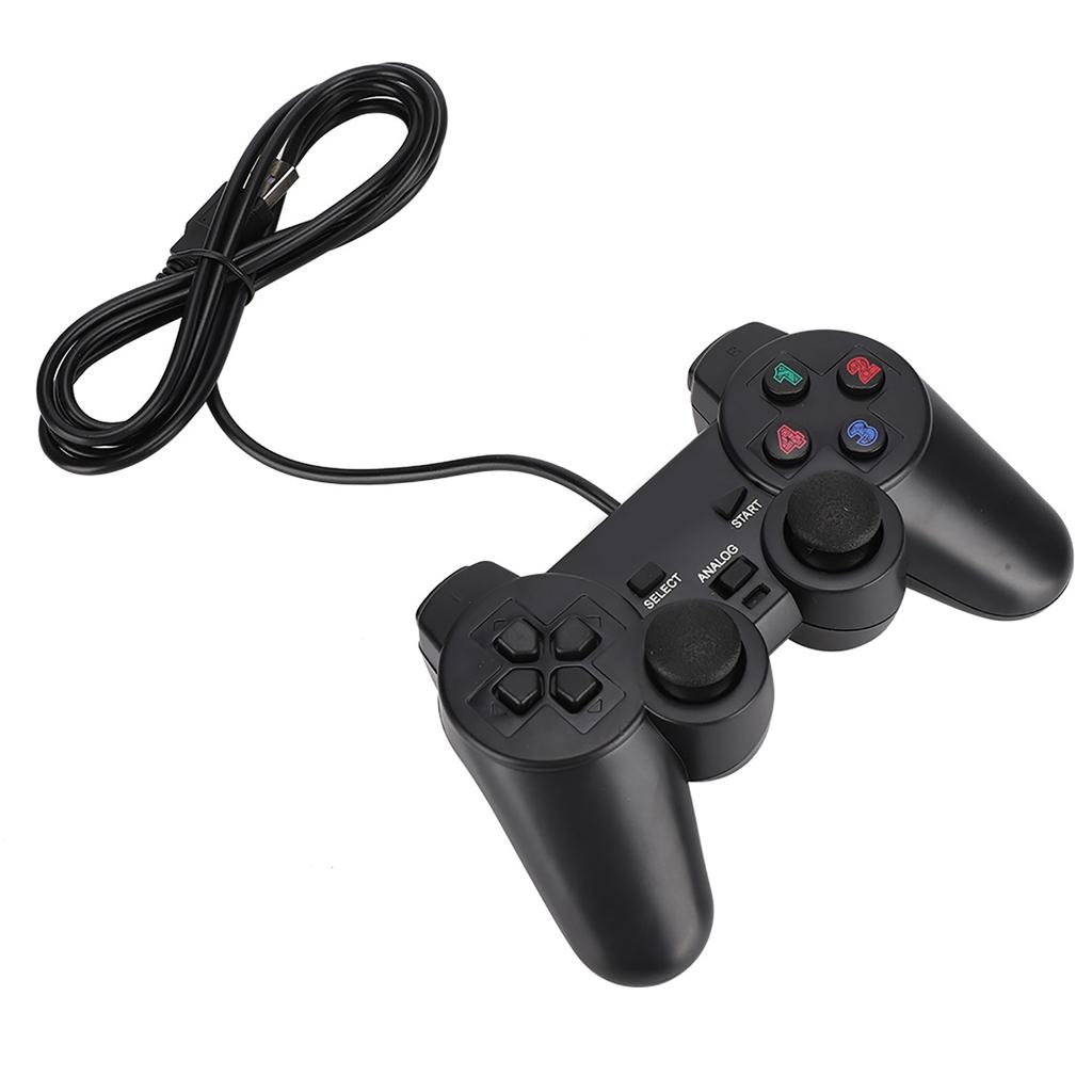 Computer Game Controller Wired USB Gamepad with Dual‑Vibration For PC Laptop Joystick