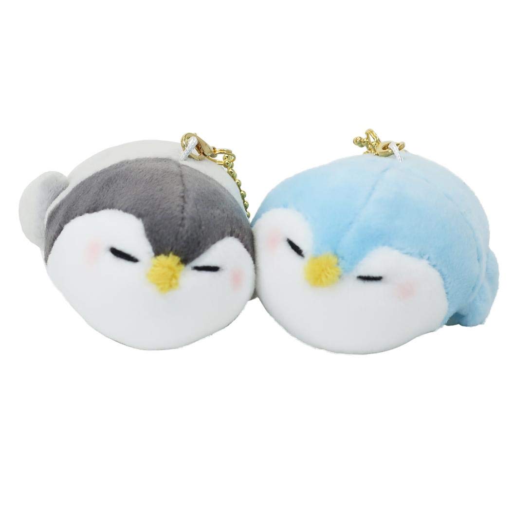 

[Mascot Keychain] NicoNui Pair Plush Toy Ball ChainPenguin Lying Down