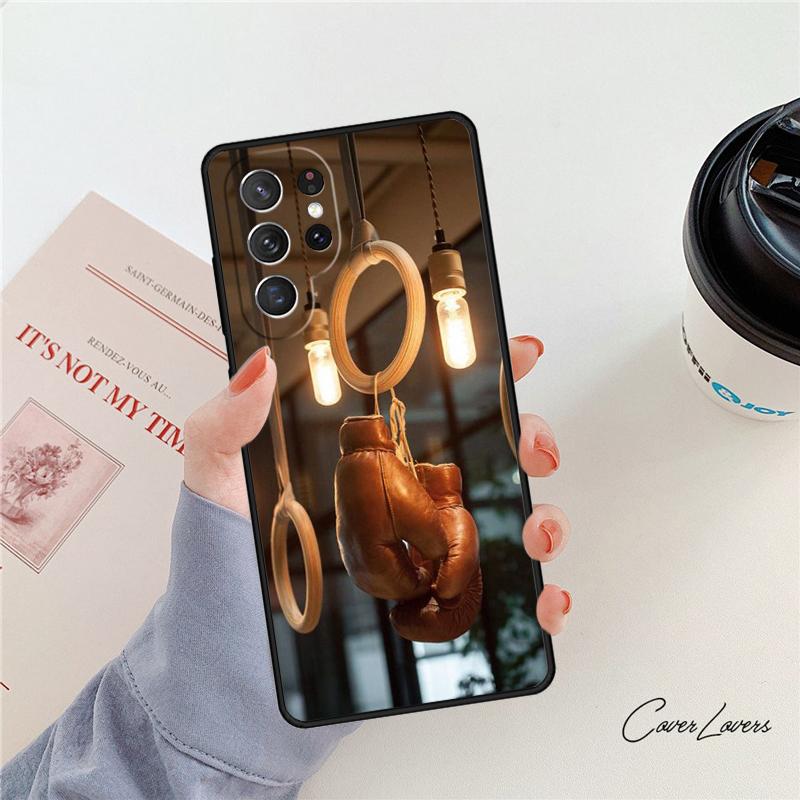 A Boxer wearing Boxing Gloves phone case For Samsung Galaxy S24 S25 S23 S22 Ultra Note 10 20 Plus S20 S21 FE Cover