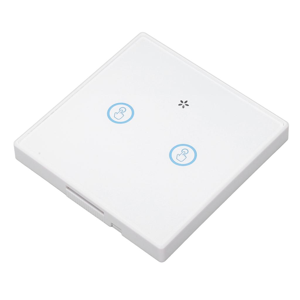 Smart Wireless Touch Panel Switch 433MHz Wiring Free Remote Control Waterproof for Home 2 Gang