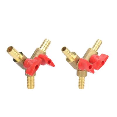 Válvula de Bola de Cierre de Latón de Tres Vías en Forma de Y con Barb de Manguera de 8 mm 10 mm Conector Adaptador de Accesorios de Tubería Para Combustible Gas Agua Aceite Aire 1 Pieza