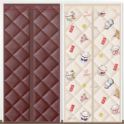 Winter Windproof Warm Cotton Door Curtain Thickened Household Air Conditioning Heat Insulation Wind Blocking Magnetic Anti Cold Partition Curtains