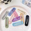 Morandi Color Hair Clip for Women - Trendy Square Side Bangs and Headdress Accessory