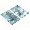 Set of Two Glass Cutting Boards Tower Bridge London 2X30X52 Cm