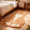 Orange Cat Rug Home Cartoon Bedroom Rug Bedside Blanket Living Room Sofa Carpet Anti Slip Pet Cat Plush Mat Home Decoration Gift