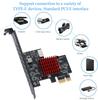 YBBOTT Express Expansion 1X To USB Type E Gen2 10Gbps Front Panel Adapter X1 Adapter Supports PCI-E Card, PCI-E 3.1 A-Key, Card, 3.0 ASM3142,