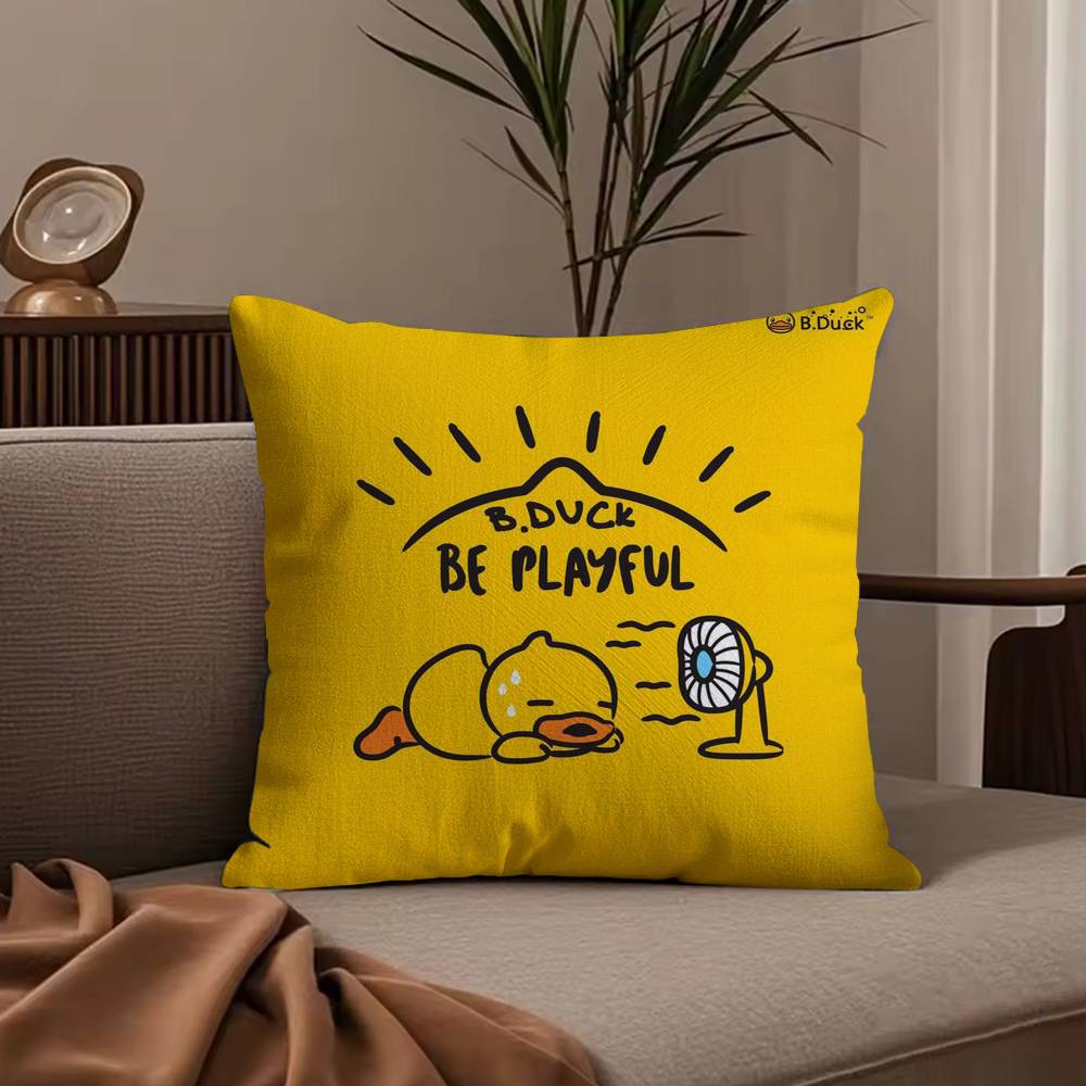 F-Fashion design B-B.D-DuckKK Pillow Case Anti-dustmite Pillowcase Invisible zipper silky short plush Sofa cushion cover