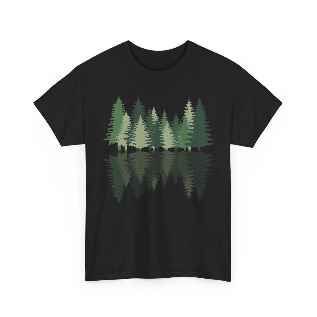 Forest Nature Shirt, Pine Trees Reflection Wildlife Lovers Women Men T-Shirt