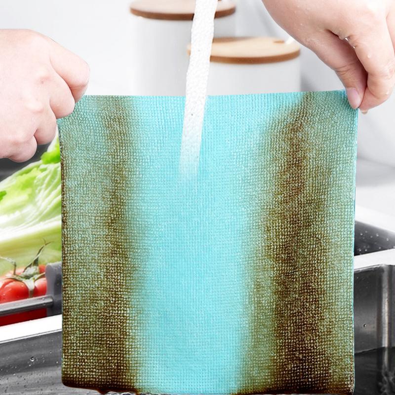 Microfiber Wash Cloth for Dishes,Multiuse Cleaning Rag 20x20cm,Kitchen Specific Dishwashing Cloth Disposable Cleaningcloth 20pcs/box,6 Box Mixed Color
