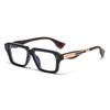  New Retro Square Sunglasses Women Gradient Leopard Shades UV400 Fashion Clear Lens Men Trending Rivets Frame