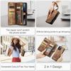 For iPhone 14 Pro Max Wallet Case with Strap Zipper Wallet Card Slots & Detachable Magnetic PU Leather Case Wallet for Women/Men