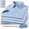 Men's Plus Size Short Sleeve Plaid Oxford Cotton Shirt