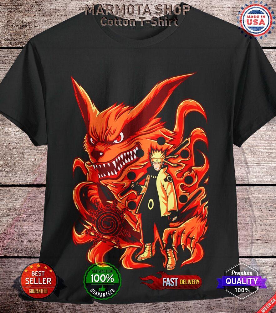 

Naruto Shirt Shippuden Kurama Kyubi Itachi Anime Unisex Tee T-Shirt All Size XL