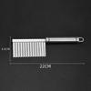 Wavy Potato Stainless Steel Wavy French Fry Slicer for Salad Fruit and Vegetable Decorating Multifunctional for Home Kitchen Cutting 2-Piece Cutter,
