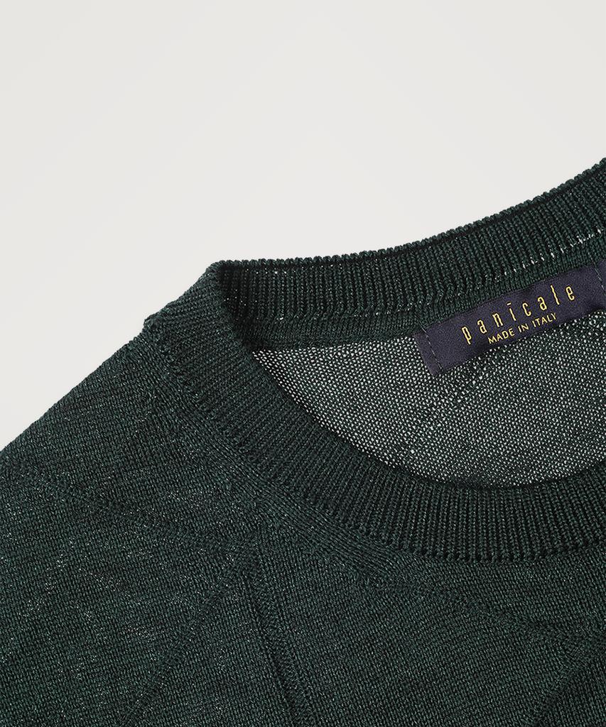 PANICALE Marino Wool Round Knit [Green]