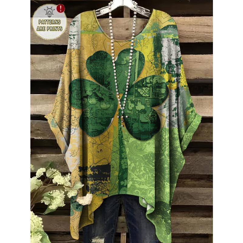 Versatile and fashionable round neck loose plus size top S