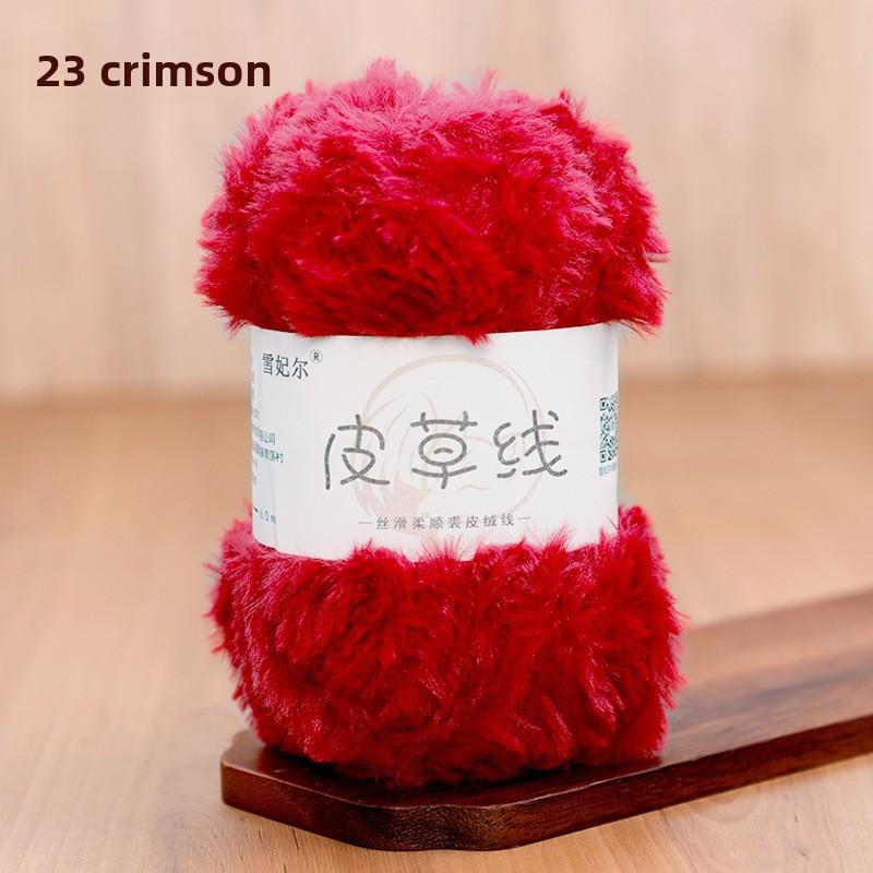 Hand Knitted Fur Yarn Long Hair Hat Scarf DIY Wool Yarn Simulation Fur Crt Material Autumn Faion Accories