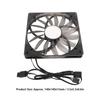140mm ARGB PWM Fan Ultra Thin Fan Speed 300‑1100RPM 76.5CFM Hydraulic Bearing Silent Computer Case Fan 15 Blade ABS for Office