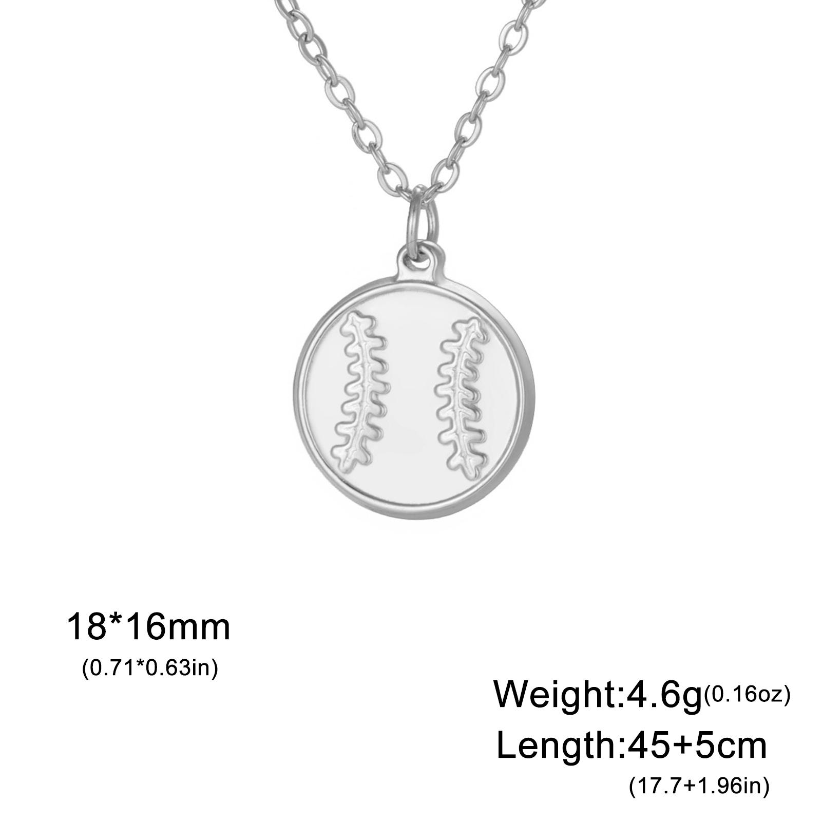 

Stainless Steel Sport Series Necklace for Women Men Basic Baseball Pendant Necklaces Gift for Friend Jewelry Accessories Choker