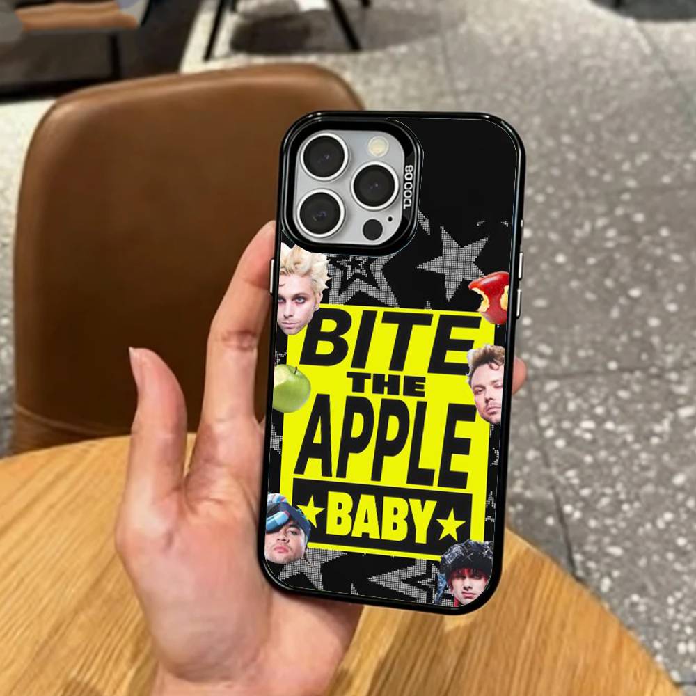 5 S-Секунд Летней Группы Чехол Для Телефона Для iPhone17,16,15,14,13,12,11 Plus,Pro Max Цветной Серебряный Покрытый Внутренний Чехол iPhone16plus