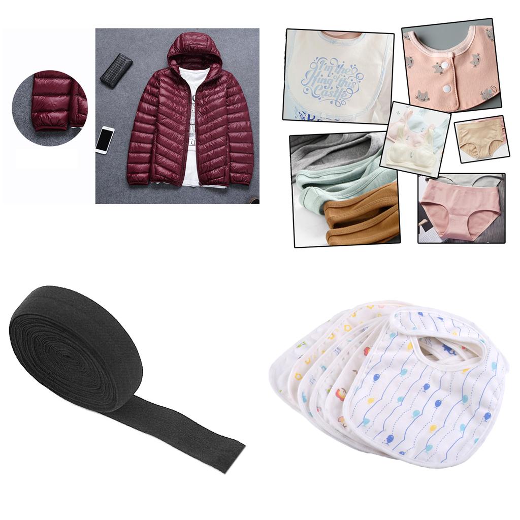 10m Elastic Band Cord Heavy Duty Nylon Braided Stretch Sewing Accessory for DIY Clothes Craft Making