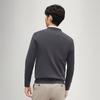 Qipai Men's Semi-High Neck Wool Blend Sweater