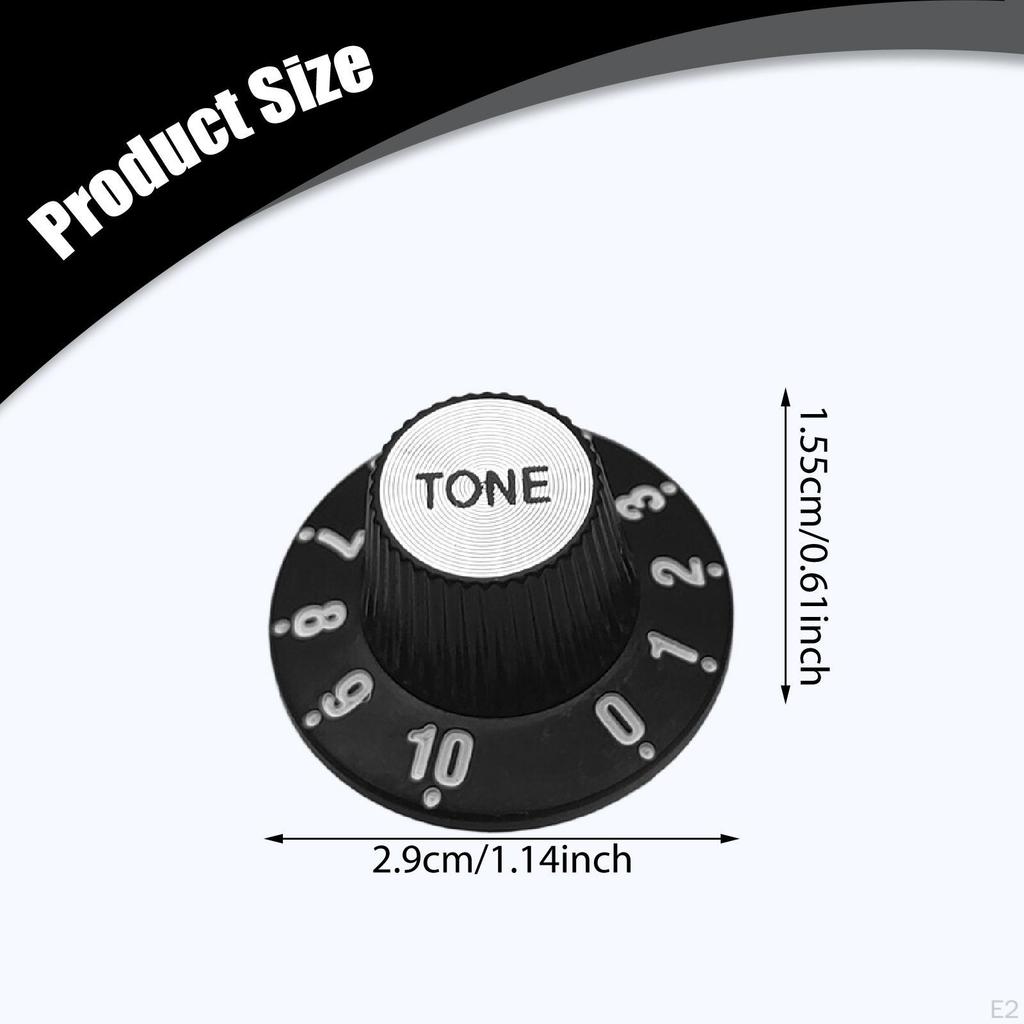 Electric Guitar Control Knob Bass Accessories Easily Install Black High Reliability Practical