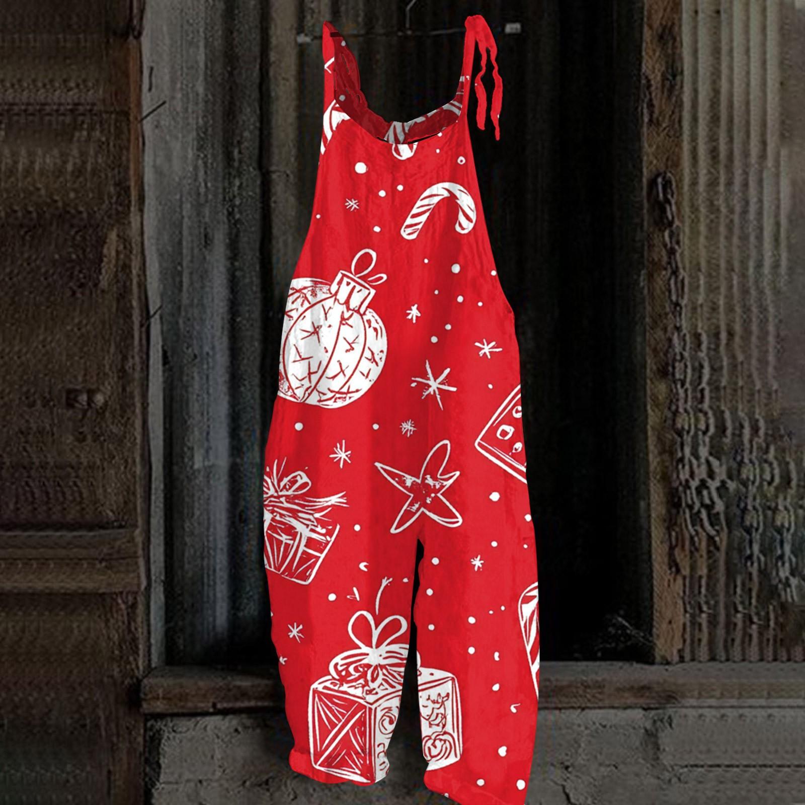 Женский комбинезон с рождественским принтом — фото 7