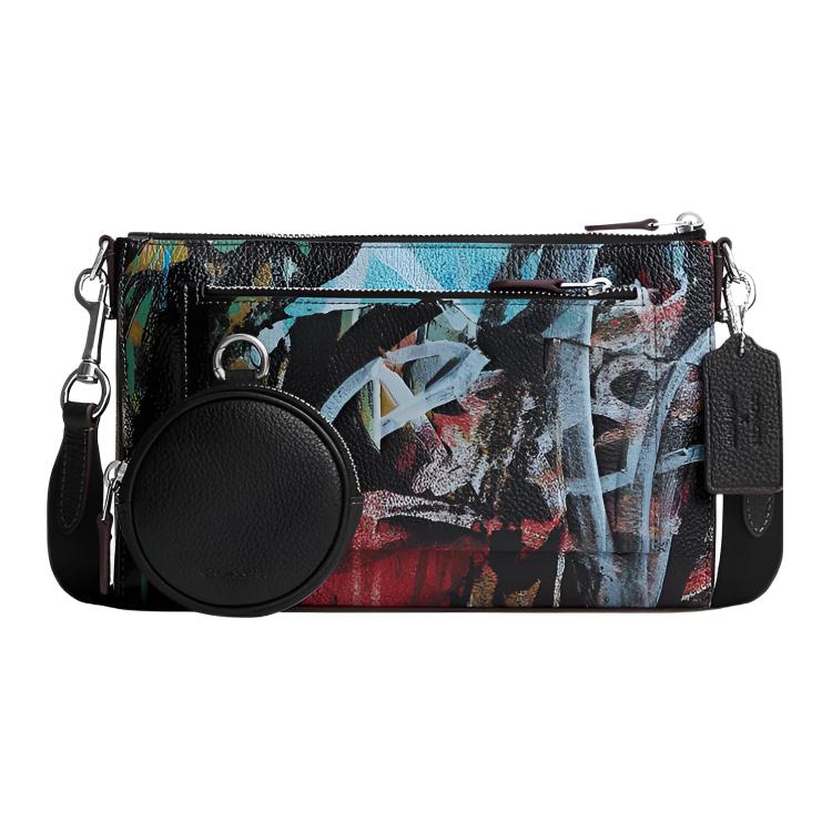 

Coach X Mint+Serf Collaboration Holden 25 Graffiti Print Hardware Zipper Closure Shoulder Envelope Bag Pebble Leather Crossbody Bag Medium CL958-SVA47 Basic Set (Bag+Dust Bag)