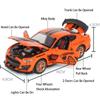 1:32 Scale Cobra GT500 Sports Car Model Toy Sound Light Pull Back Shock Absorption Vehicle Models Miniature Gifts for Kids