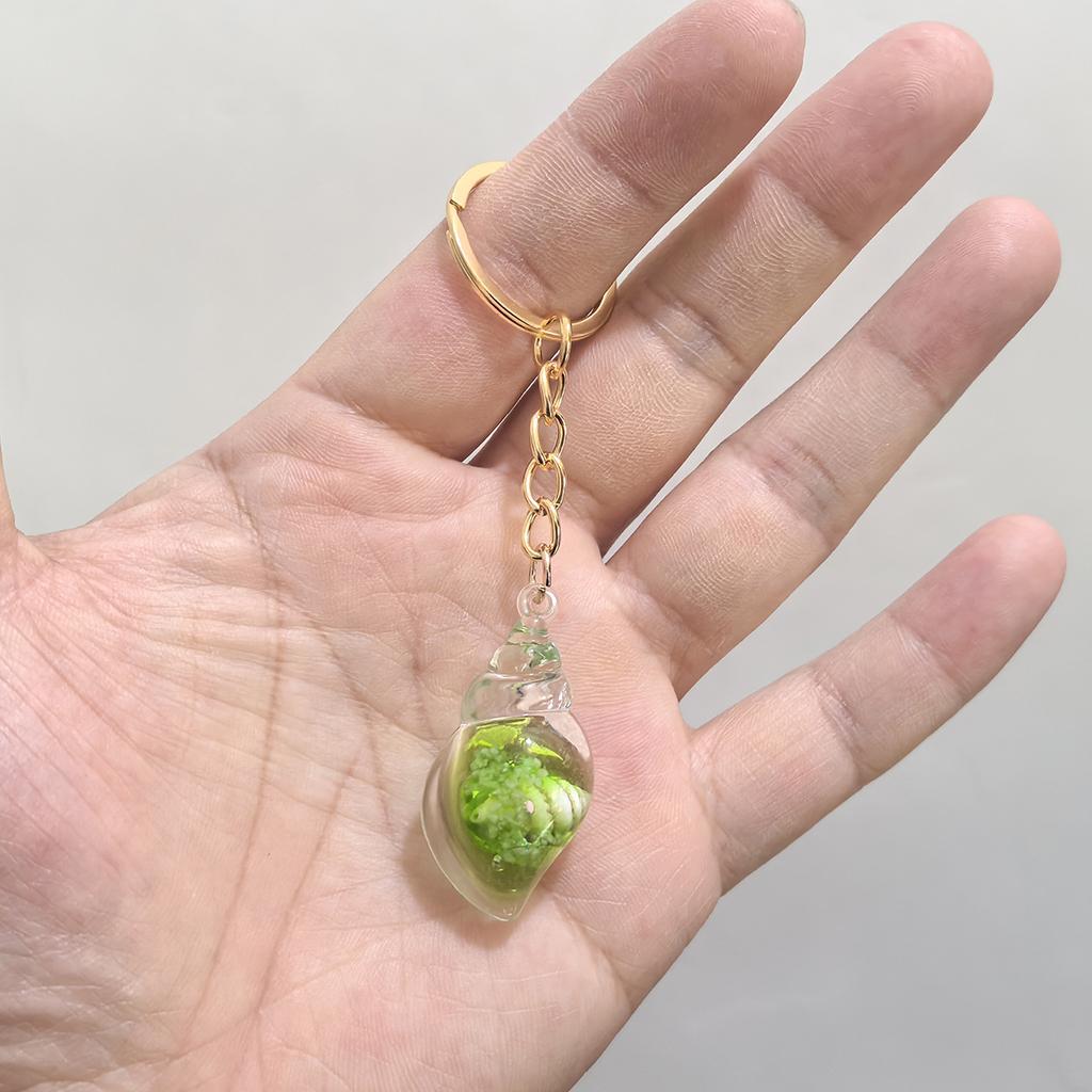 Luminous Transparent Conch Keychain Y2k Personalized Bag Pendant for Women Couple Family Keychain Pendant