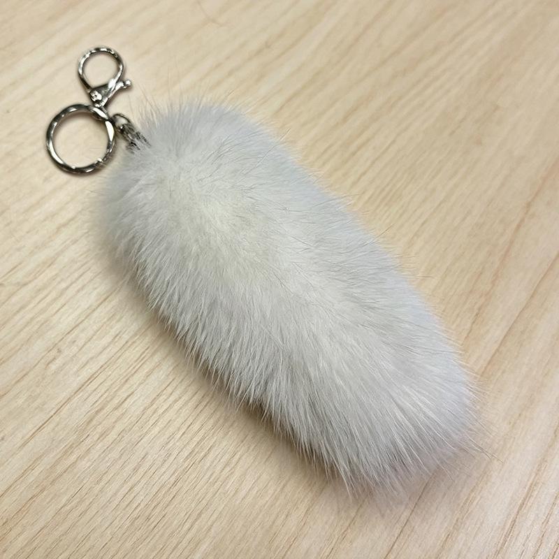 Plush Fox Tail Keychain Bag Ornament