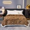 New Double-Layer Leaf Jacquard Lambswool Throw Blanket