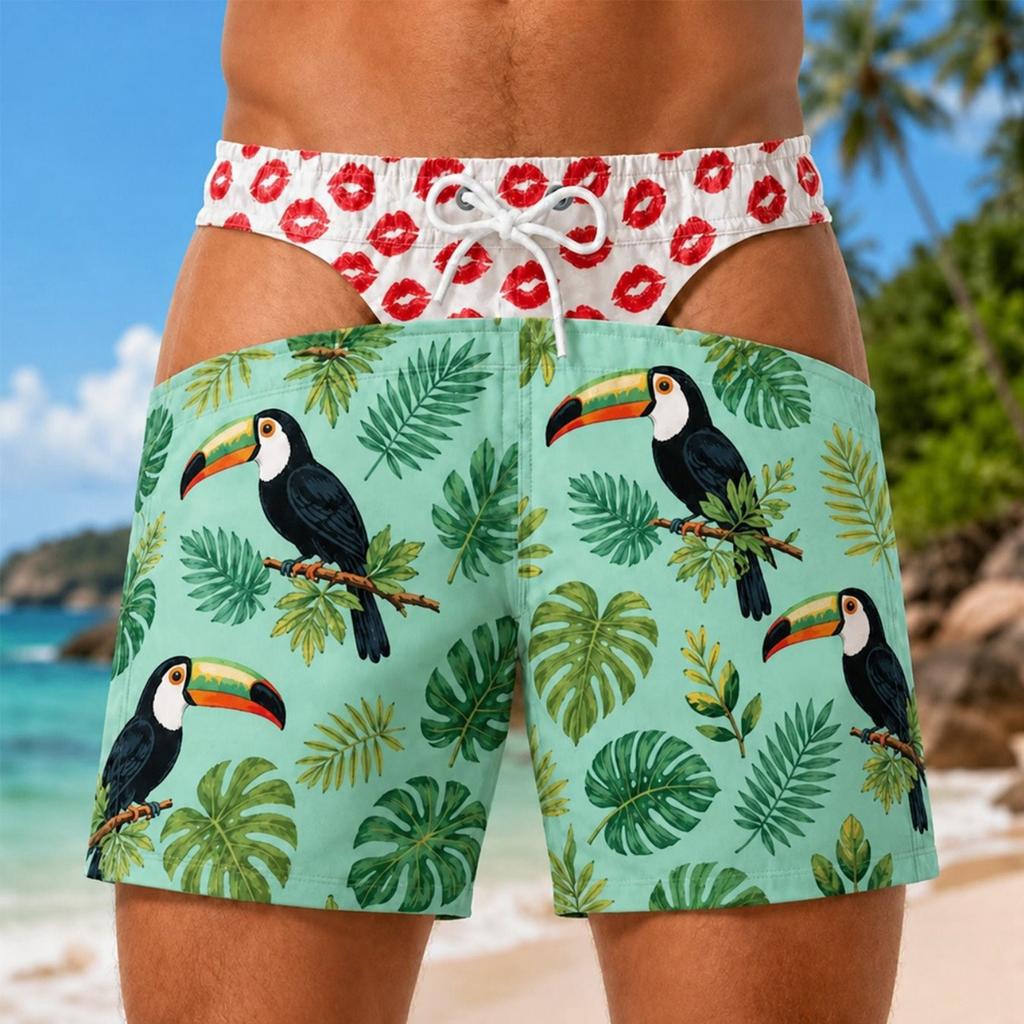 Men's Novelty Summer Surfing Beach Shorts for Pool and Vacation