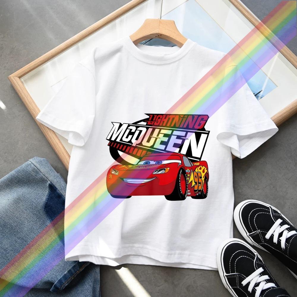 Hot Sale Car Pixar Lightning McQueen Print Cute Kids T-Shirts Girls Clothes Baby Boys Short Sleeve T Shirt Summer Children Tops
