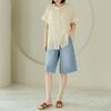 Dedra Women S Slim Fit blouSe Air Linen Slub Check blouSe Tbf9304