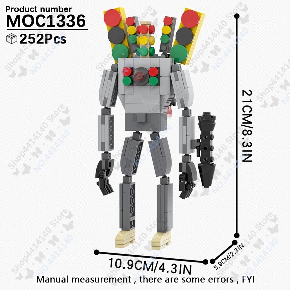 MOOXI Animeserie Skibidi Toalett Figurer Monitorfolk Lydmann Byggeklosser Modell MOC Kloss DIY Montessori Leke Barnegaver